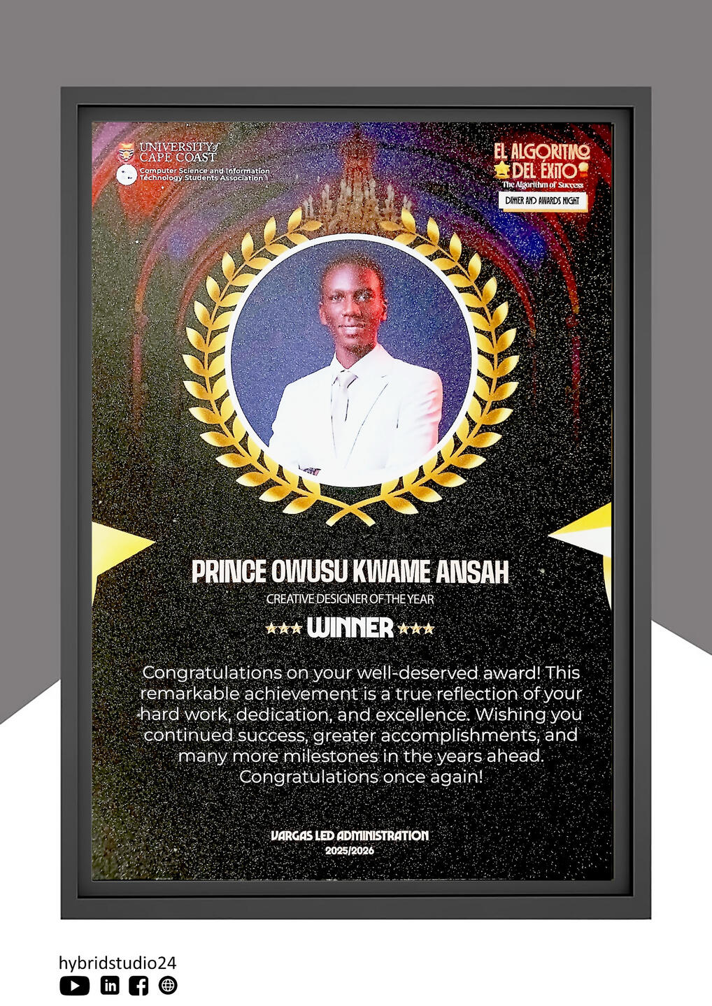 The Algorithm of Success Awards Night Creative Designer of the Year
